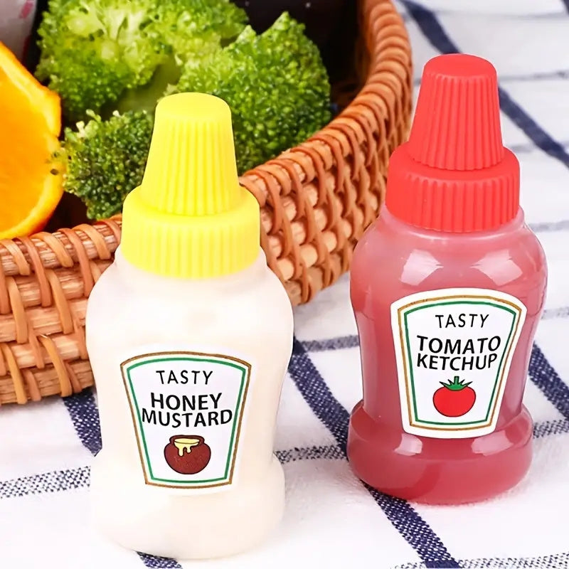 4pcs Mini 25ml Condiment Squeeze Containers Bottle