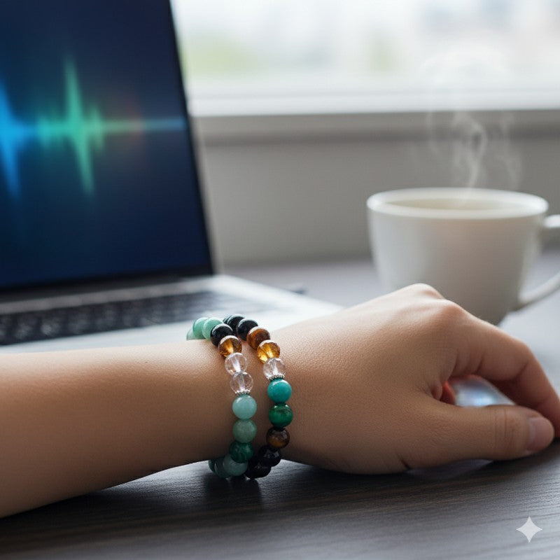 Money Crystal Bracelet Wealth Wealth Feng Shui Luck Natural Beaded Stretch Bracelets  ﻿