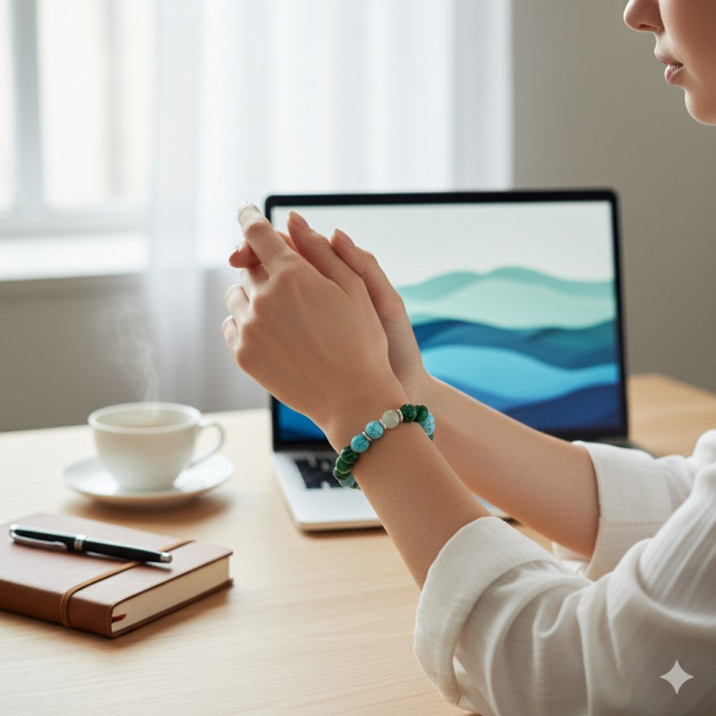 Money Crystal Bracelet Wealth Wealth Feng Shui Luck Natural Beaded Stretch Bracelets  ﻿