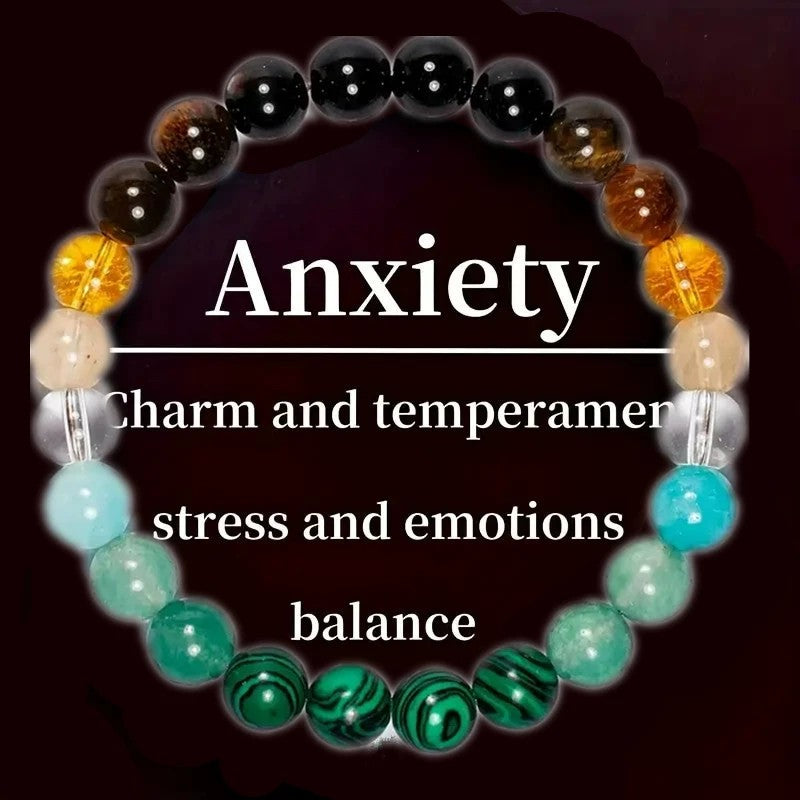 Money Crystal Bracelet Wealth Wealth Feng Shui Luck Natural Beaded Stretch Bracelets  ﻿