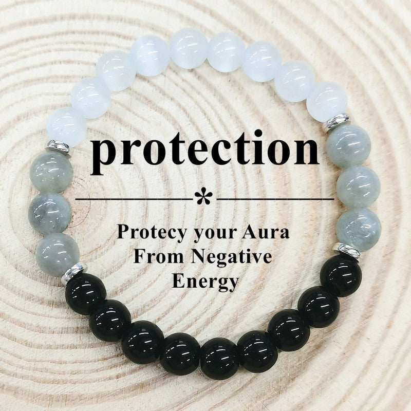 Money Crystal Bracelet Wealth Wealth Feng Shui Luck Natural Beaded Stretch Bracelets  ﻿