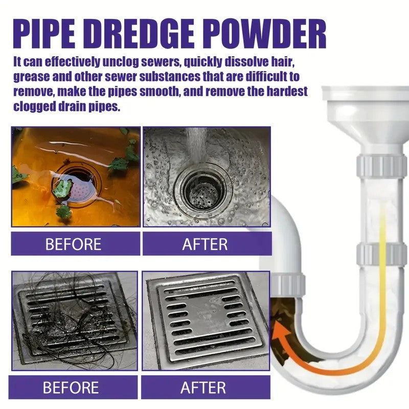 Multi-Purpose Kitchen Drain Unblocker Powder