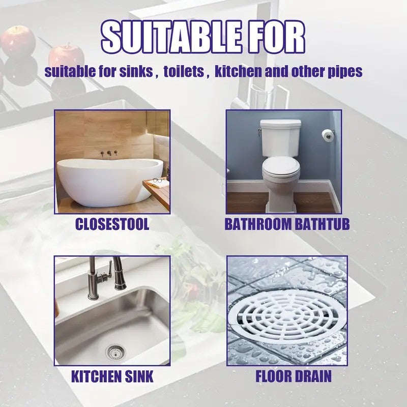 Multi-Purpose Kitchen Drain Unblocker Powder