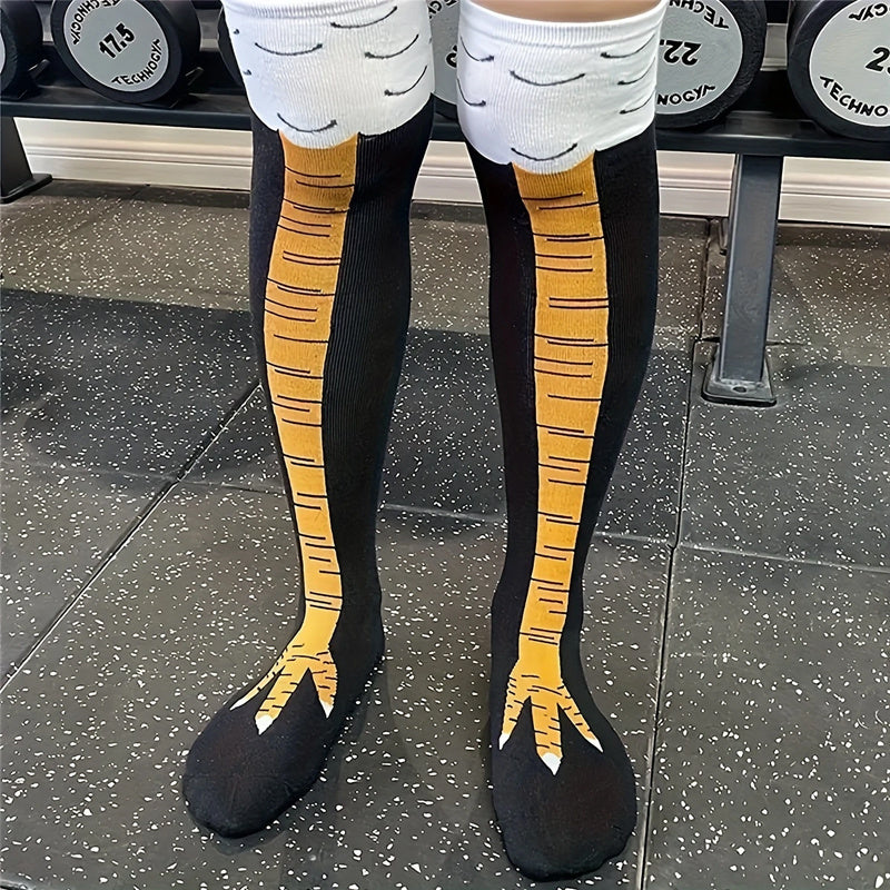 Novelty Chicken Claw Pattern Crew Socks Feet Thigh High Stockings