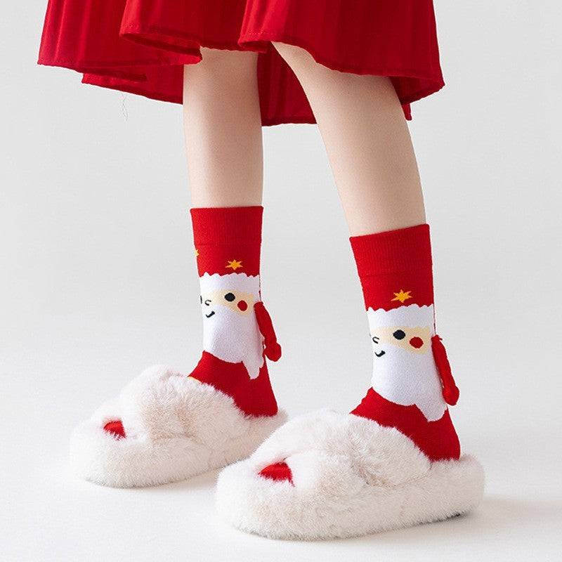 Magnetic Hand Holding Socks Novelty Funny Christmas Stocking Xmas Secret Santa Gag Gifts for Women Men