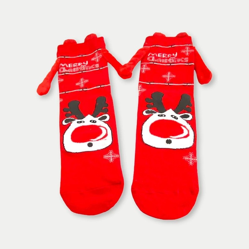Magnetic Hand Holding Socks Novelty Funny Christmas Stocking Xmas Secret Santa Gag Gifts for Women Men
