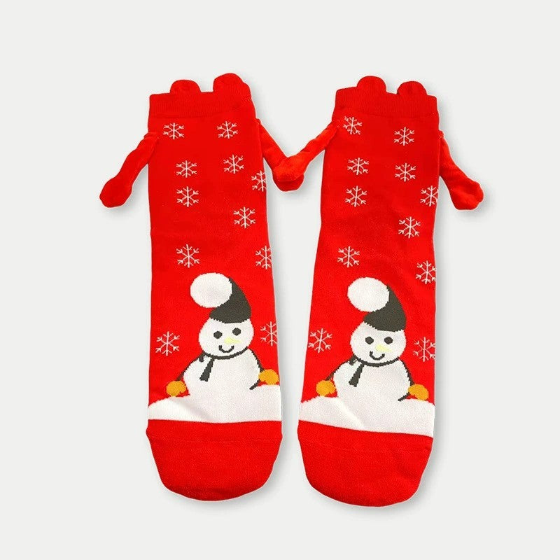 Magnetic Hand Holding Socks Novelty Funny Christmas Stocking Xmas Secret Santa Gag Gifts for Women Men