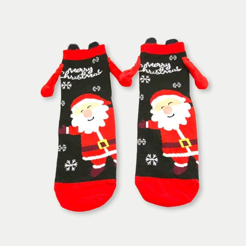 Magnetic Hand Holding Socks Novelty Funny Christmas Stocking Xmas Secret Santa Gag Gifts for Women Men