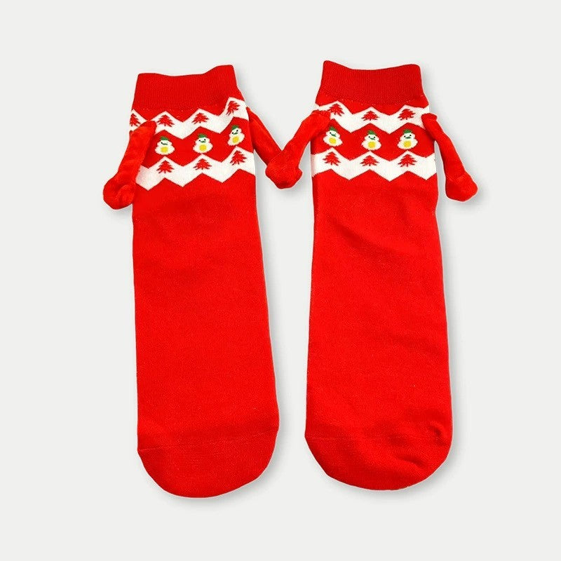 Magnetic Hand Holding Socks Novelty Funny Christmas Stocking Xmas Secret Santa Gag Gifts for Women Men