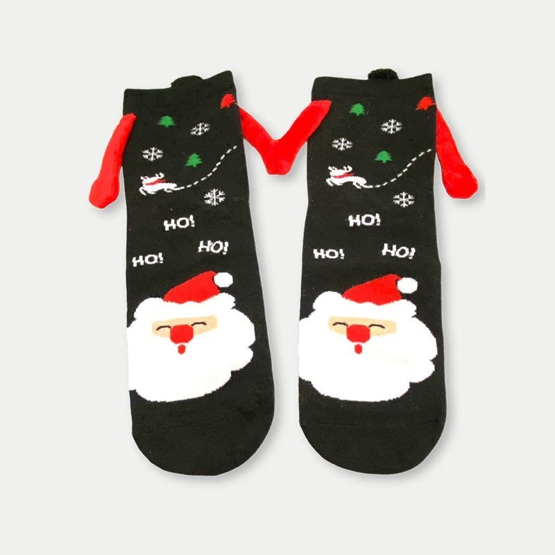 Magnetic Hand Holding Socks Novelty Funny Christmas Stocking Xmas Secret Santa Gag Gifts for Women Men