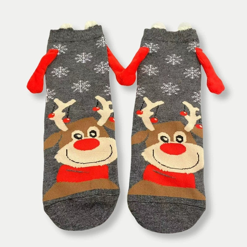 Magnetic Hand Holding Socks Novelty Funny Christmas Stocking Xmas Secret Santa Gag Gifts for Women Men