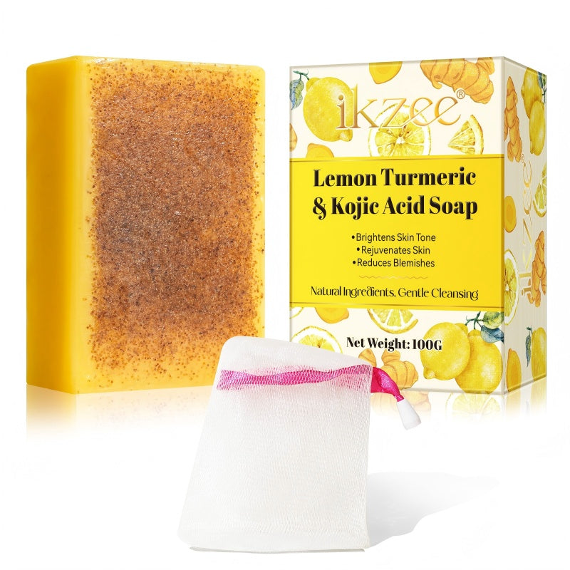 Lemon Turmeric Kojic Acid Soap Bar, Turmeric Face and Body Soap
