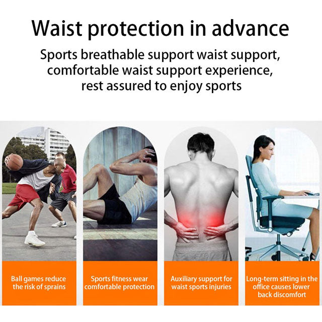 JINGBA Lumbar Back Support Waist Trimmer for Men Spine Breathable