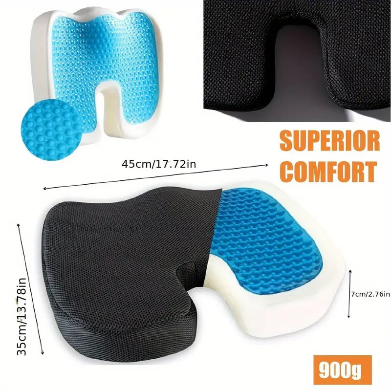 Orthopedic Cool Gel & Memory Foam Enhanced Seat Cushion