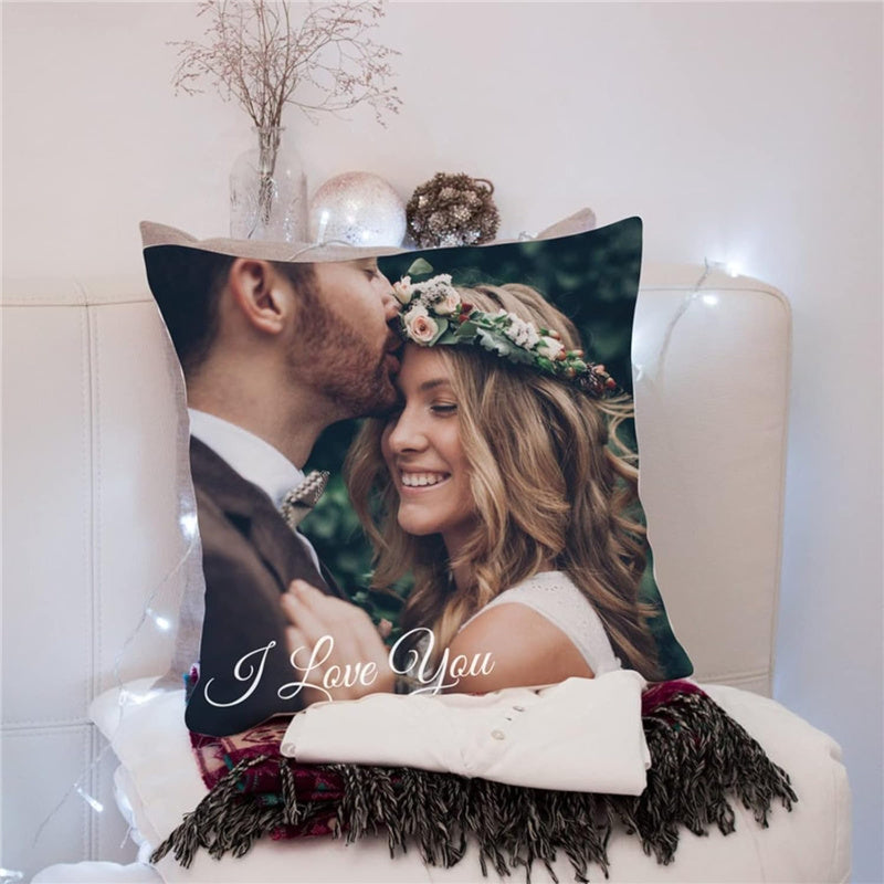 Personalised Photo Pillowcase With Cushion Pillow Custom Gift - Any photos text