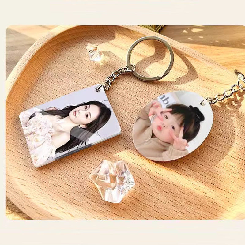 Custom Keychain with Picture Personalized Keychains Photo/Text Customized Gift