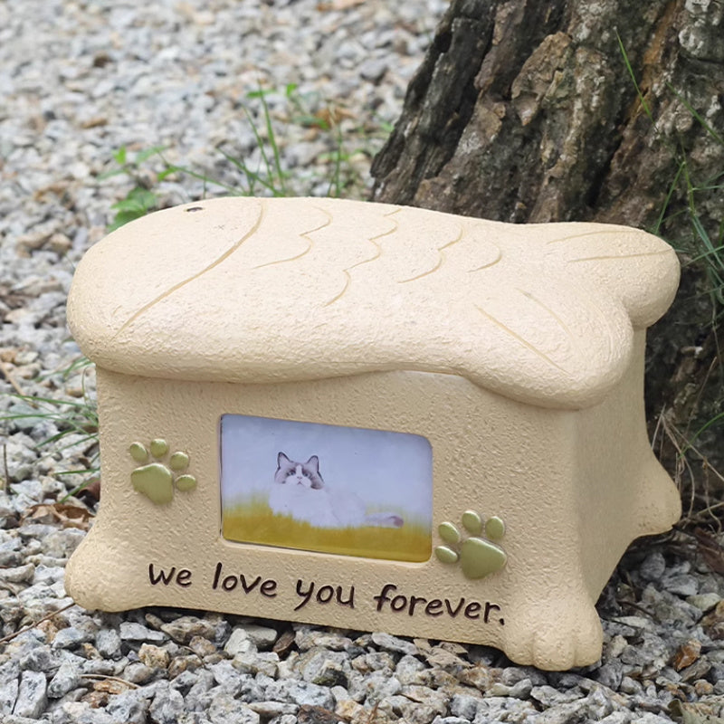 Pet Cremation Urns for Cat Ashes with Photo Frame