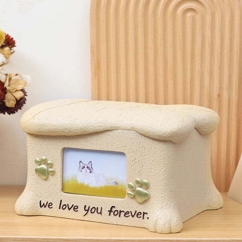 Pet Cremation Urns for Cat Ashes with Photo Frame