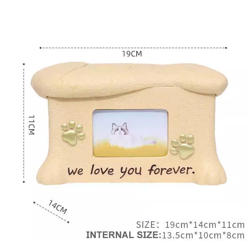 Pet Cremation Urns for Cat Ashes with Photo Frame