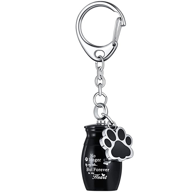 Stainless Steel Small  Pet Urns Keychain for Dogs Ashes Keepsake