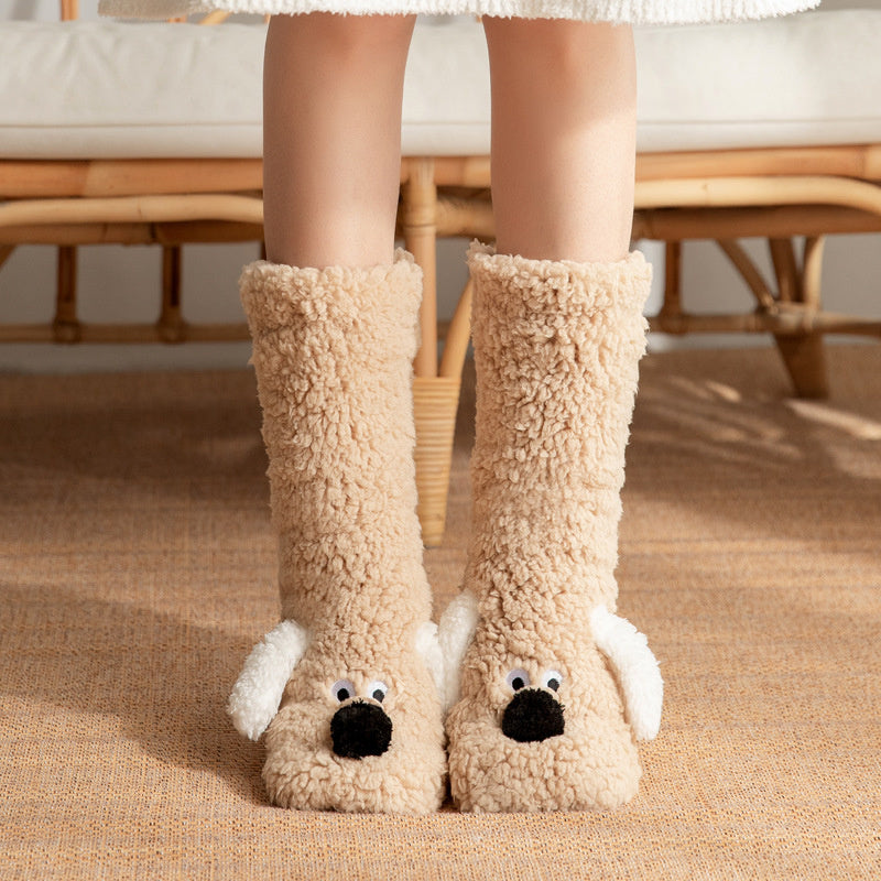 Plush Snow Socks Fluffy Home Floor Socks New Women Long Socks Christmas Gifts