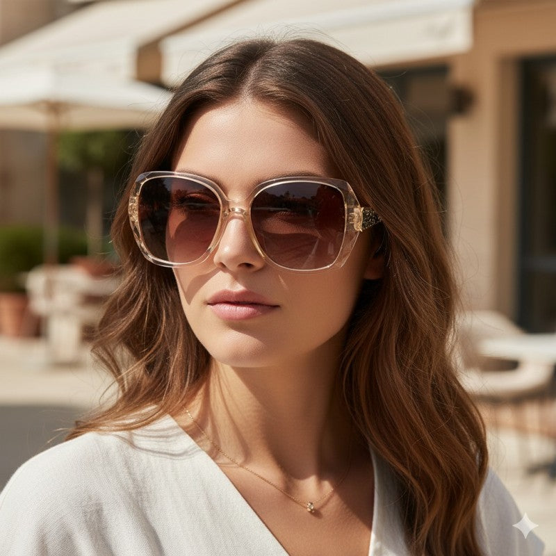 Womens Rhinestone Bling Oval Sun Glasses UV Protection Shades