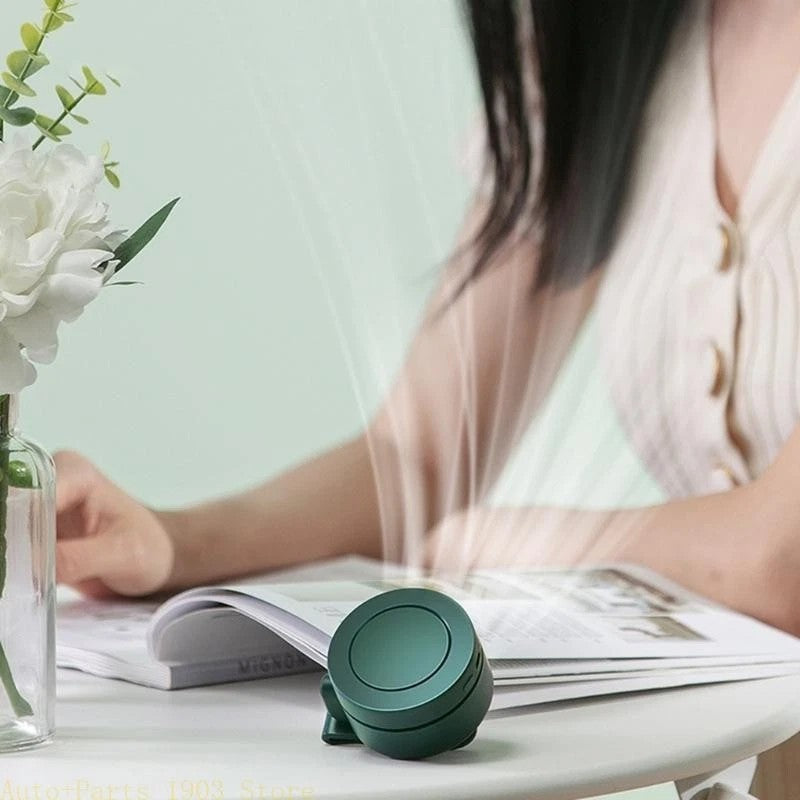 Portable Bladeless Mini Clip On3 Speeds Rechargeable Fan for Shirt & Waist