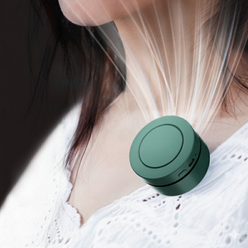 Portable Bladeless Mini Clip On3 Speeds Rechargeable Fan for Shirt & Waist
