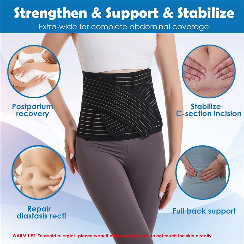 Postpartum Belly Band, Abdominal Binder Post Surgery Belly Wrap ﻿