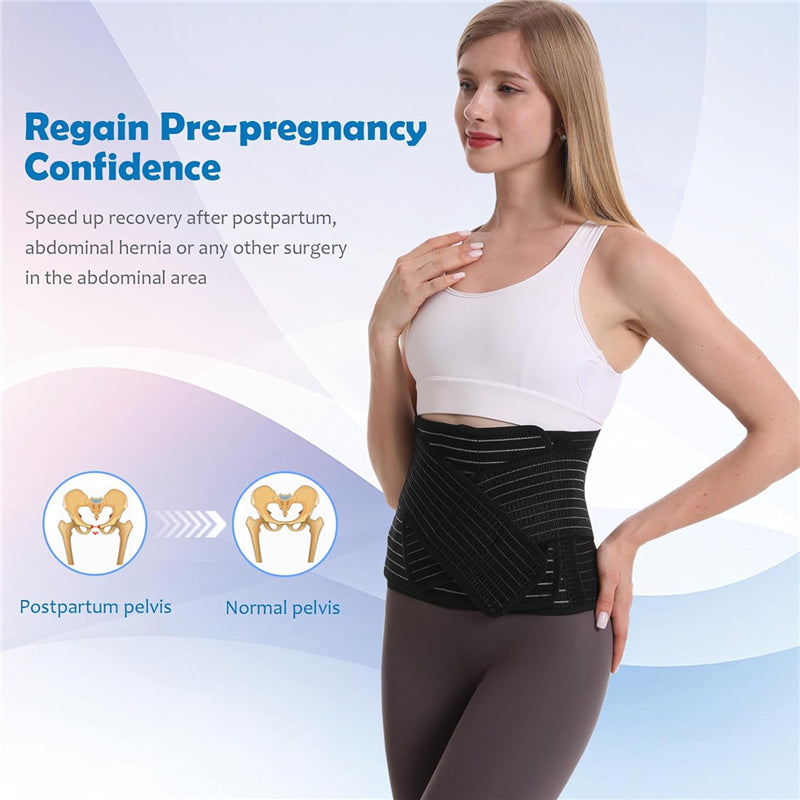 Postpartum Belly Band, Abdominal Binder Post Surgery Belly Wrap ﻿