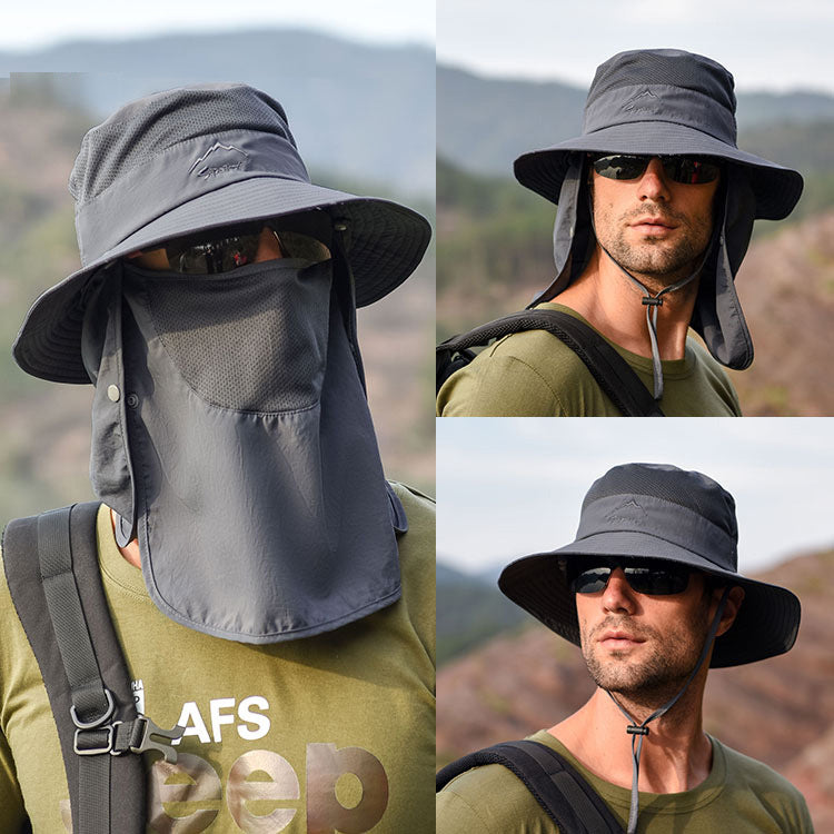 Fishing Hat Sun Protection Hat with Removable Mesh Face Neck Flap
