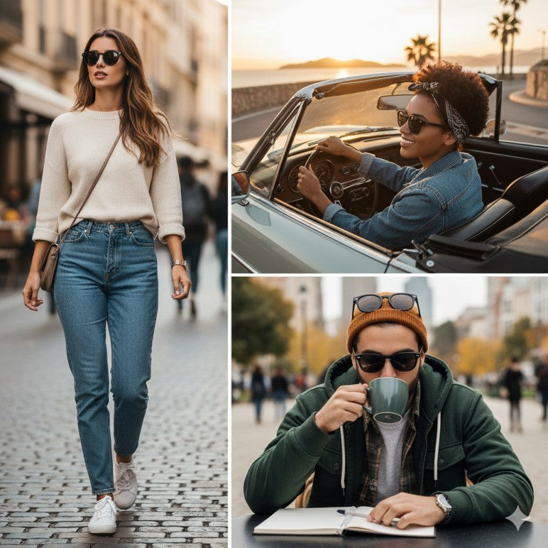 Retro Vintage Round Men Womens Driving Sun Glasses Shades Sunglasses