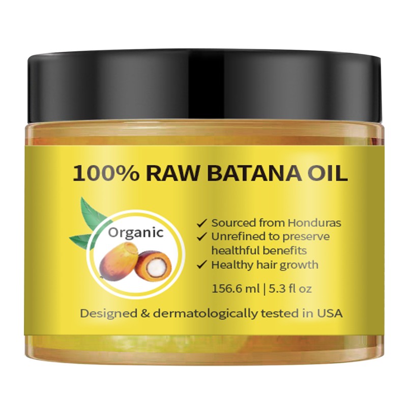 100% Pure & Natural Raw Batana Oil, Natural Hair Health Support for Men and Women