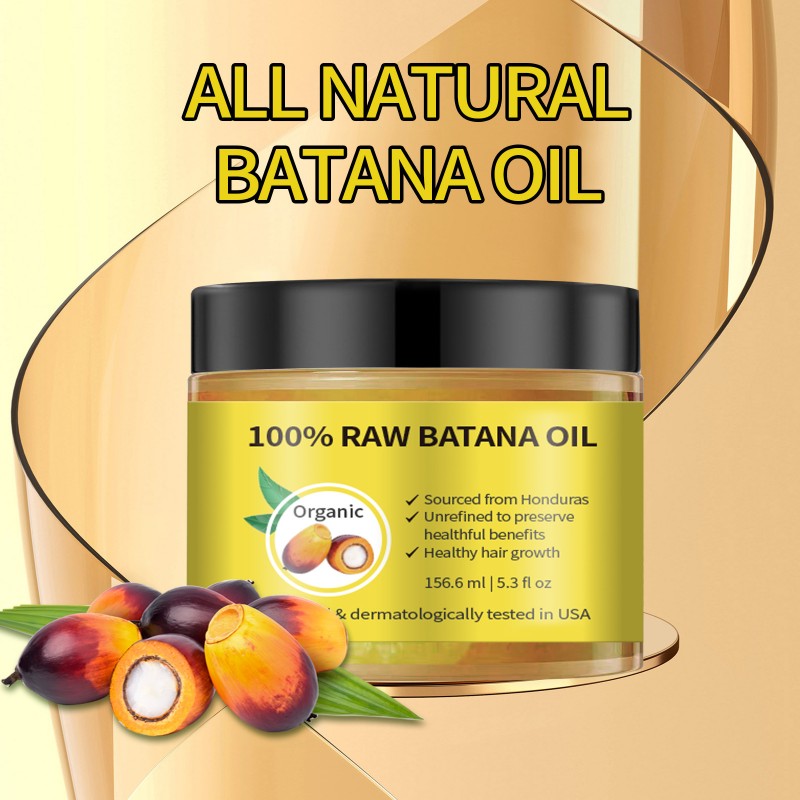 100% Pure & Natural Raw Batana Oil, Natural Hair Health Support for Men and Women