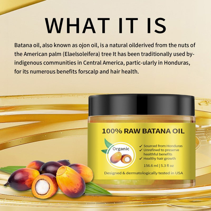 100% Pure & Natural Raw Batana Oil, Natural Hair Health Support for Men and Women