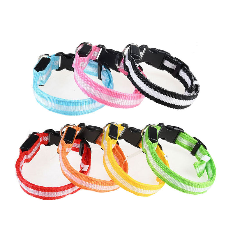 USB Rechargeable Light Up Dog Collars for Night Walking