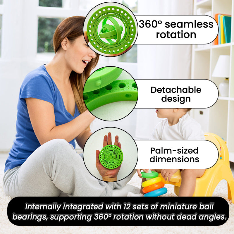 Removable 360° Rotating Coaster Toy Depressed Relief Toy Tea Cup