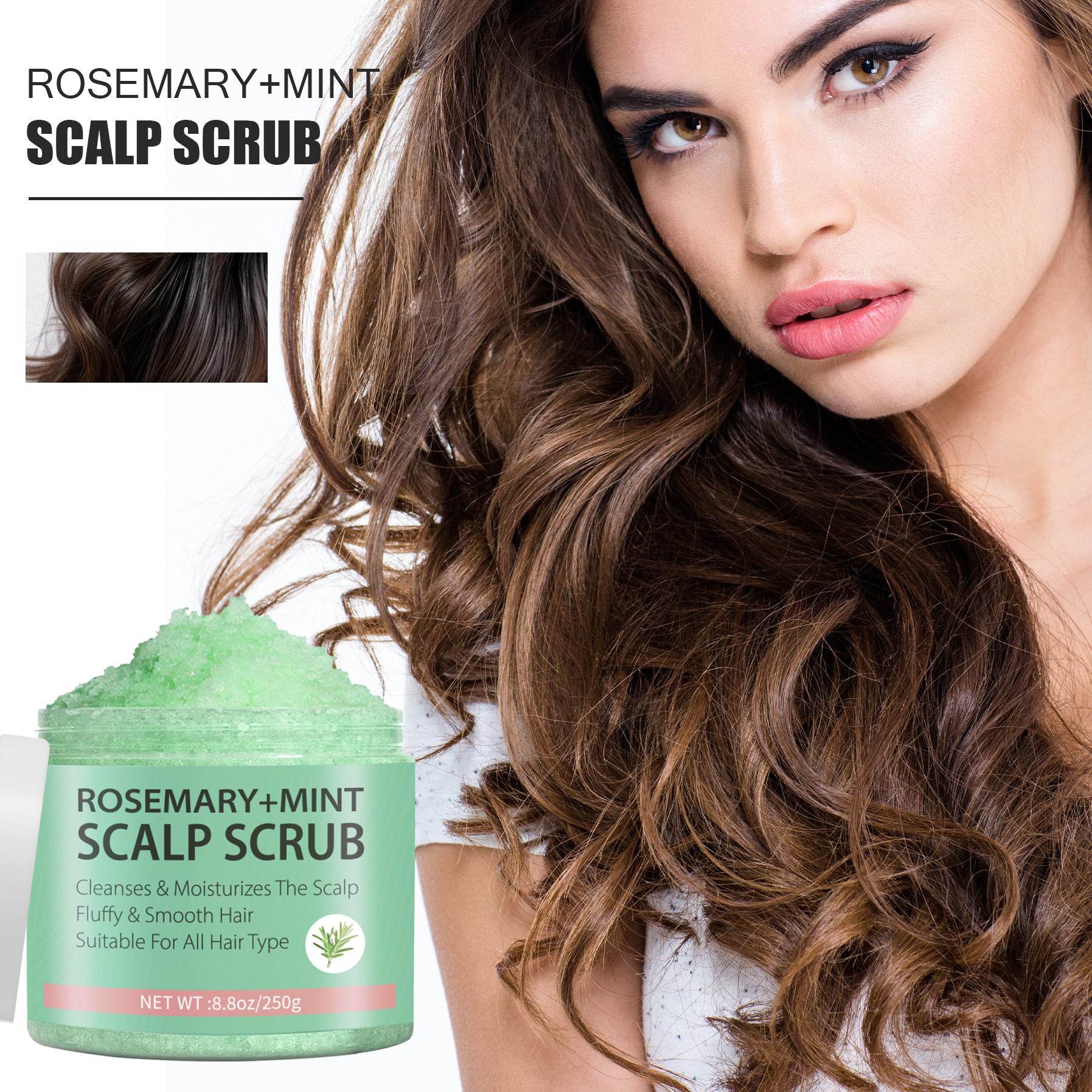 Scalp Scrub, Rosemary Scalp Exfoliator, Scalp Exfoliator Scrub for Build Up