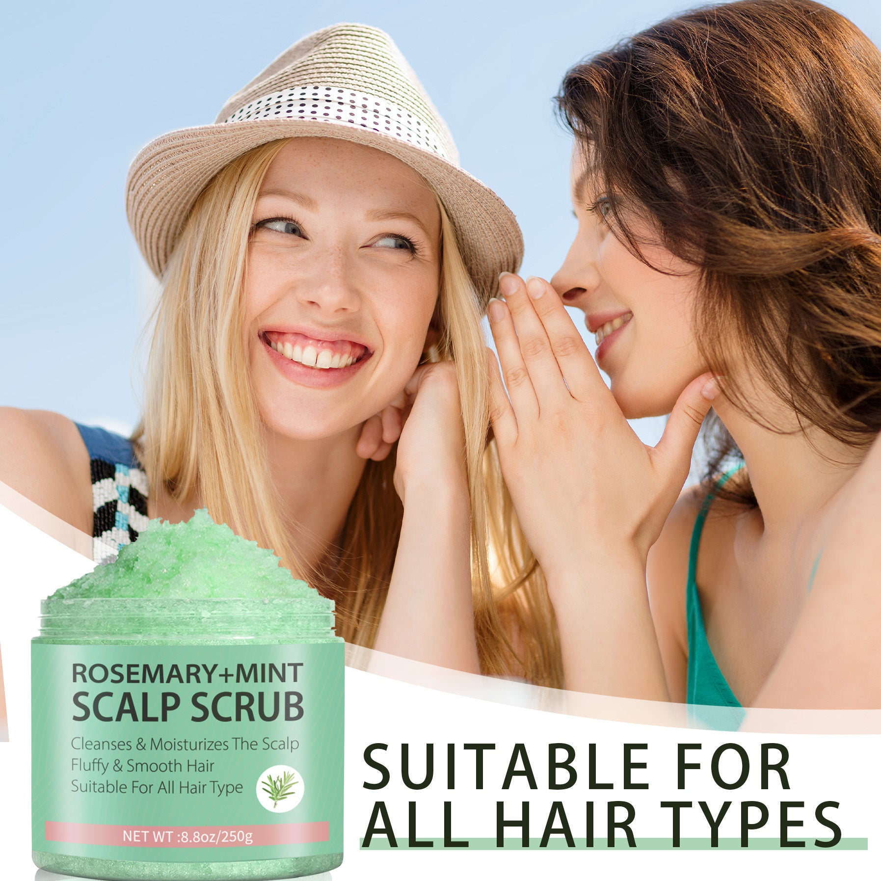 Scalp Scrub, Rosemary Scalp Exfoliator, Scalp Exfoliator Scrub for Build Up