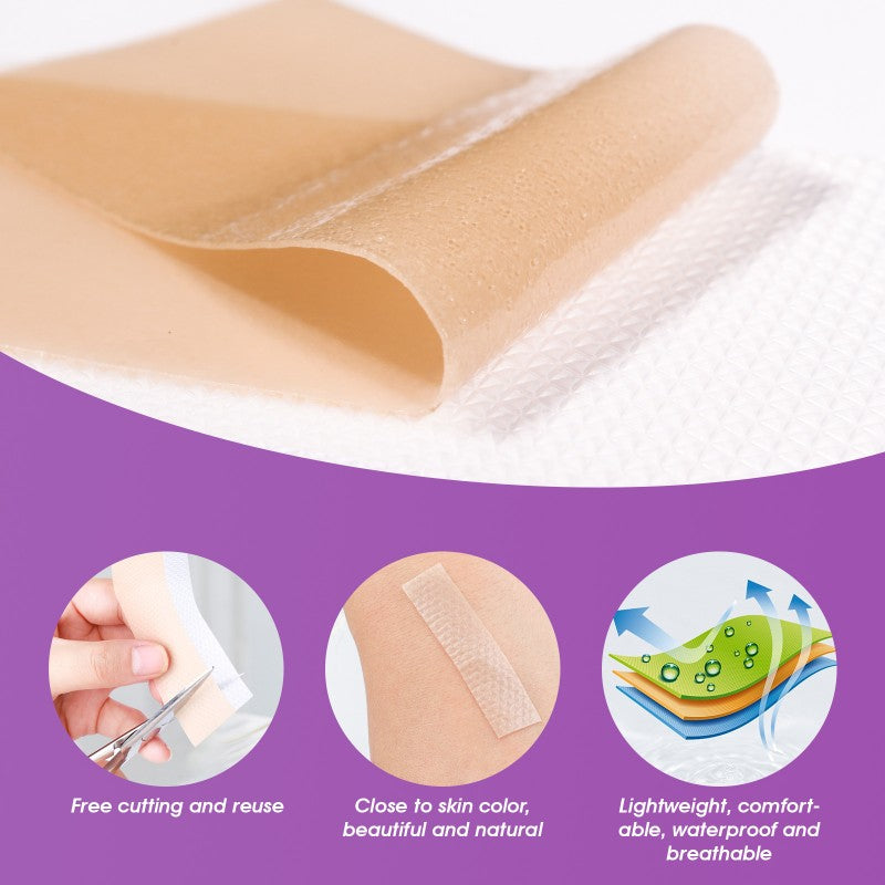 4PCS Reusable Scar Removal Patch Silicone Gel Strips Patch Silicone Scar Sheet