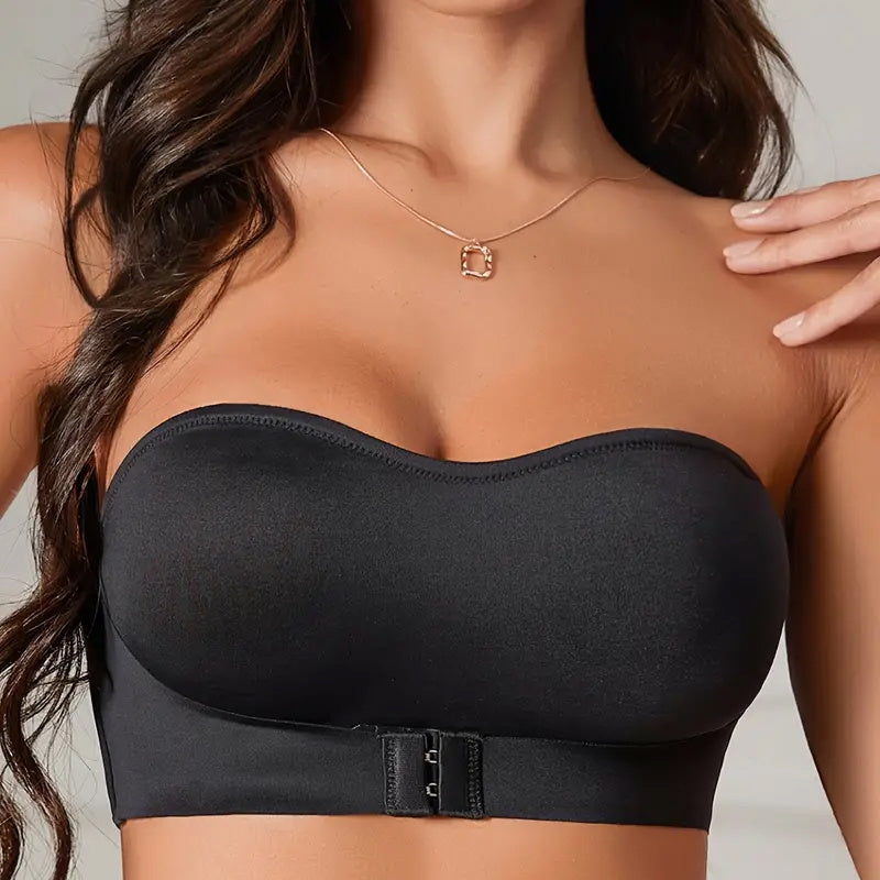 Seamless Wireless Front Buckle Strapless Bra