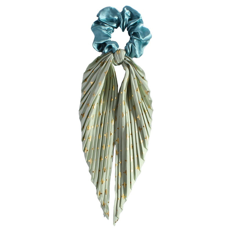 Silky Satin Chiffon Hair Ties with Long Ribbon Bow Rubber Bands