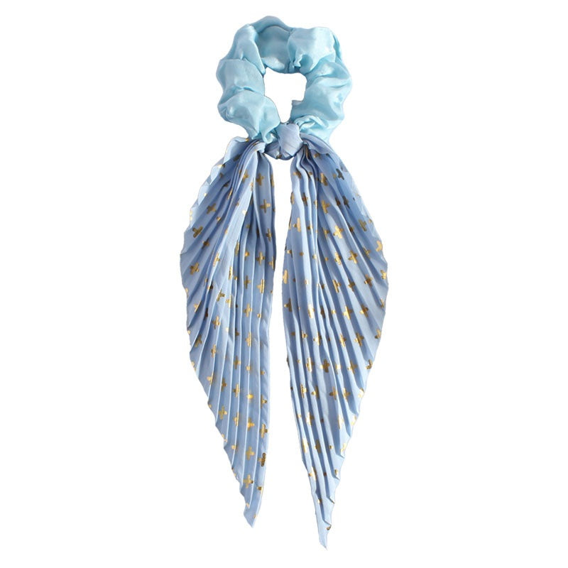 Silky Satin Chiffon Hair Ties with Long Ribbon Bow Rubber Bands