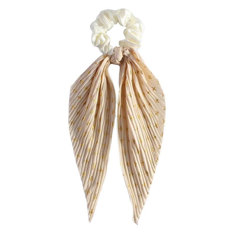 Silky Satin Chiffon Hair Ties with Long Ribbon Bow Rubber Bands