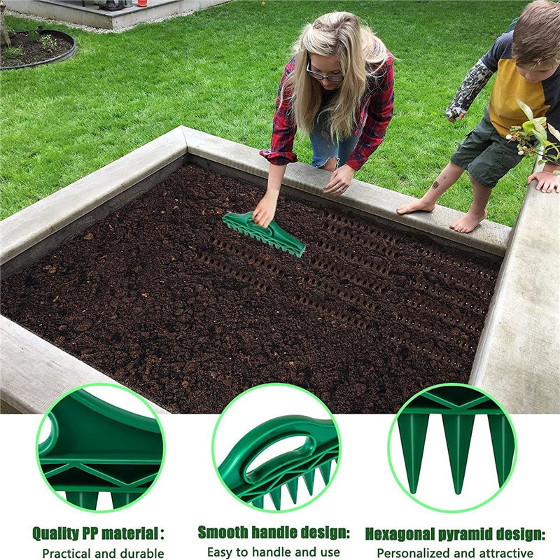 12 Holes Seed-in Soil Digger Planter Garden Seed Spacer With Adjustable Seed Dispenser
