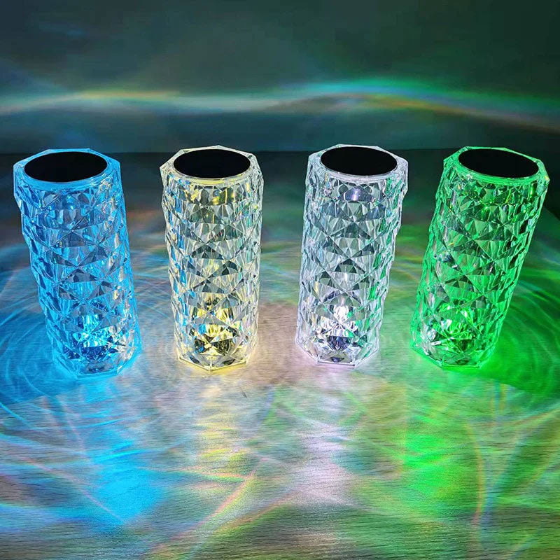 Sparkling Crystal Lamp Rechargeable Touch Control LED Night Light