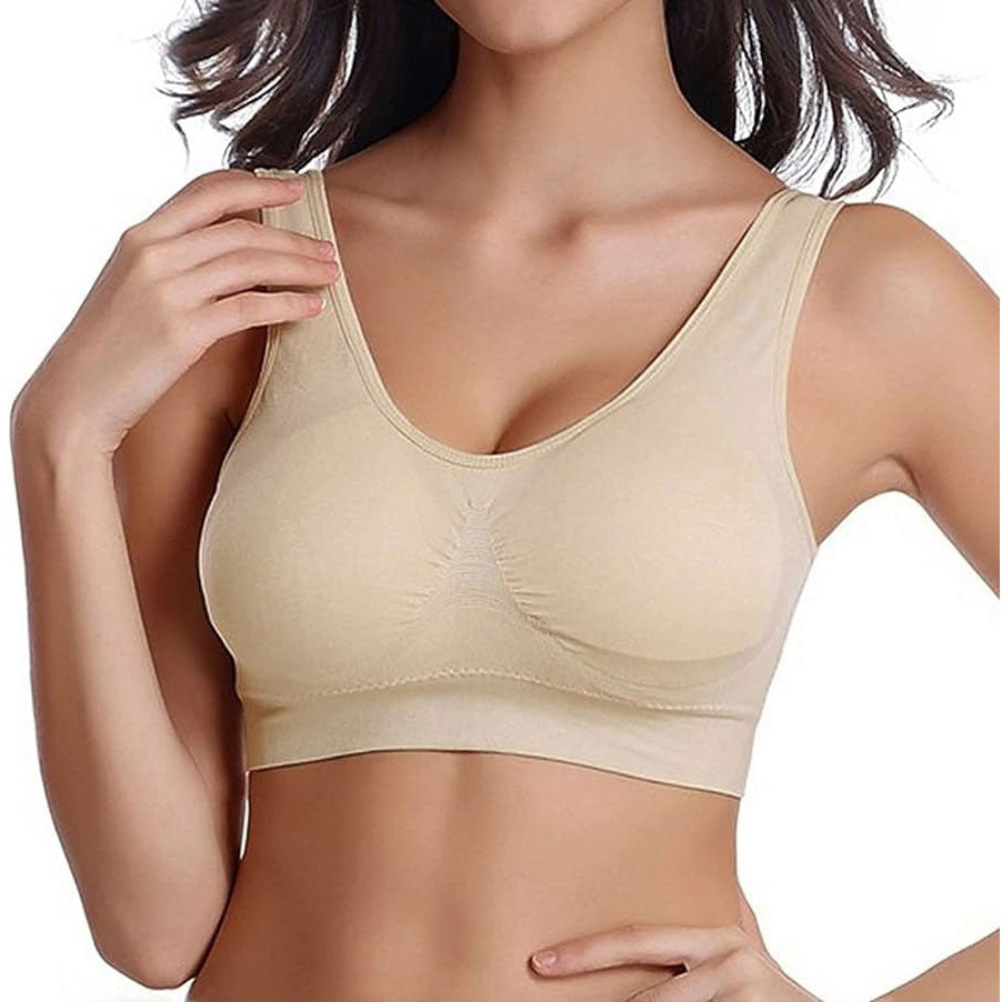 Sports Bra Wireless Bra Seamless Comfort Push Up Bra Vest Tops