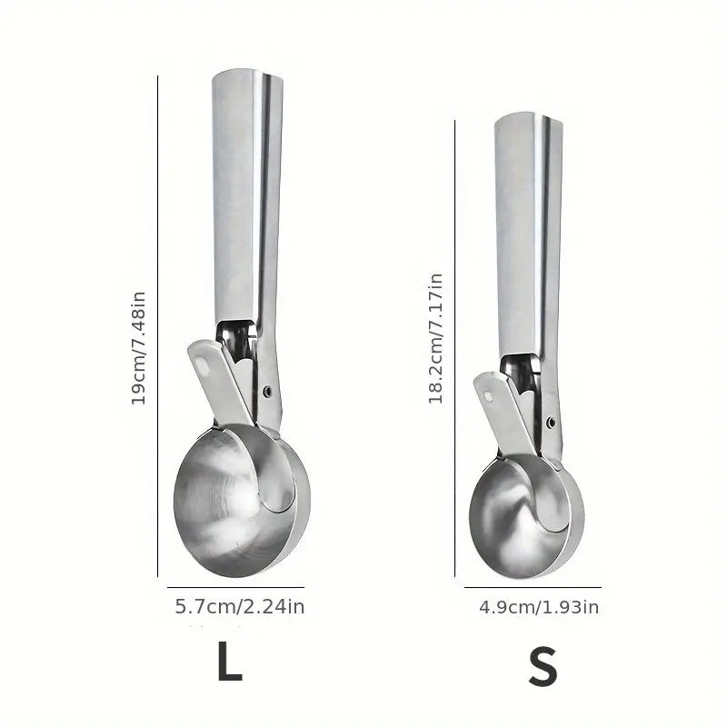 Stainless Steel Ice Cream Scoop With Trigger