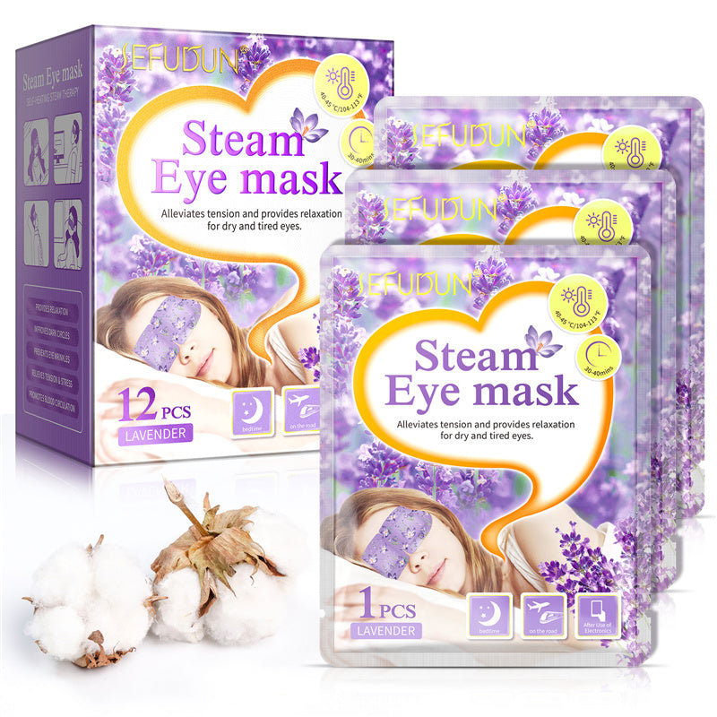 12 Packs Steam Eye Mask Lavender Eye Self Heating Mask Disposable