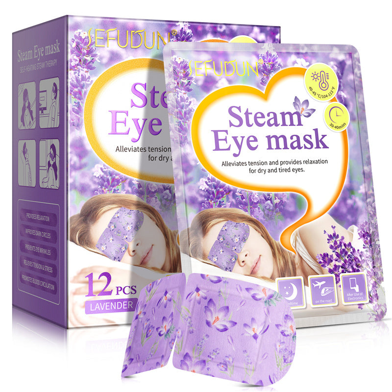 12 Packs Steam Eye Mask Lavender Eye Self Heating Mask Disposable